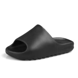 Dép Bánh Mì Unisex - Dép Sandal Màu Đen Đế Dày Êm Chân, Chống Trượt, Siêu Nhẹ & Êm Ái